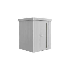 Neo Gerätehaus 1A Standardtür, silber-metallic