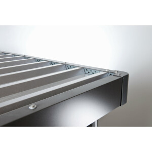 HighLine Gerätehaus H1 silber-metallic, Doppeltür