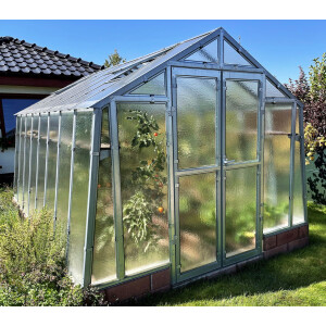 Gewächshaus Kärnten 5 verzinkt, Länge 5,05 m Nörpelglas