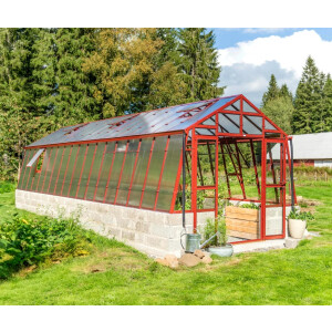 Gewächshaus Landhaus 7,5 verzinkt, Länge 7,51 m Nörpelglas