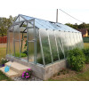 Gewächshaus Landhaus 7,5 verzinkt, Länge 7,51 m Nörpelglas