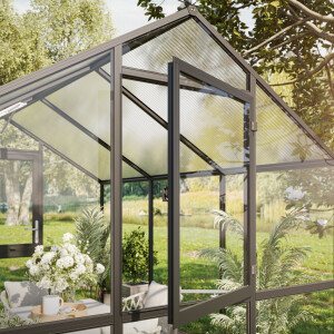 Gewächshaus Ortasia 4 mm Glas