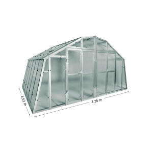 Gewächshaus Maxi 4,5 verzinkt, Länge 4,52 m Nörpelglas