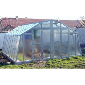Gewächshaus Maxi 4,5 verzinkt, Länge 4,52 m Nörpelglas