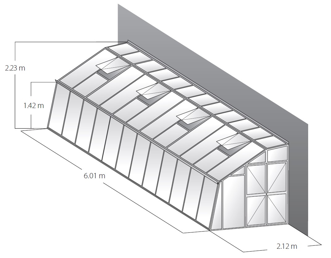 Technische Daten Gewächshaus Domus 6